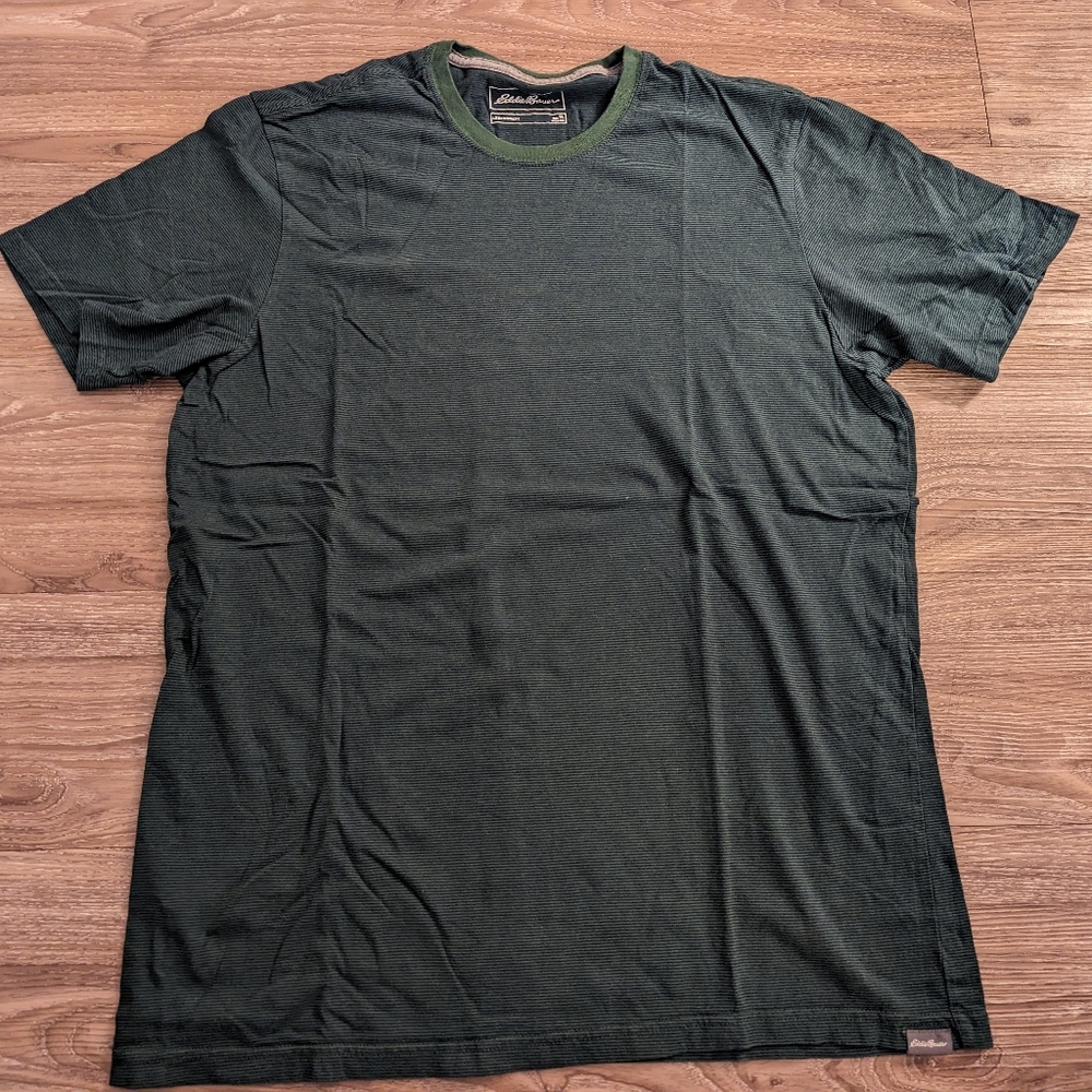 Eddie Bauer striped ringer style shirt